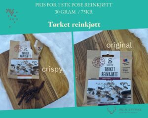 to poser med tørket reinkjøtt crispy og original
