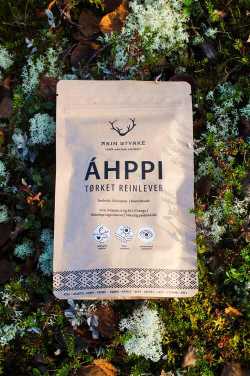 Ahppi tørket reinlever emballasjepose med reinelverkapsler